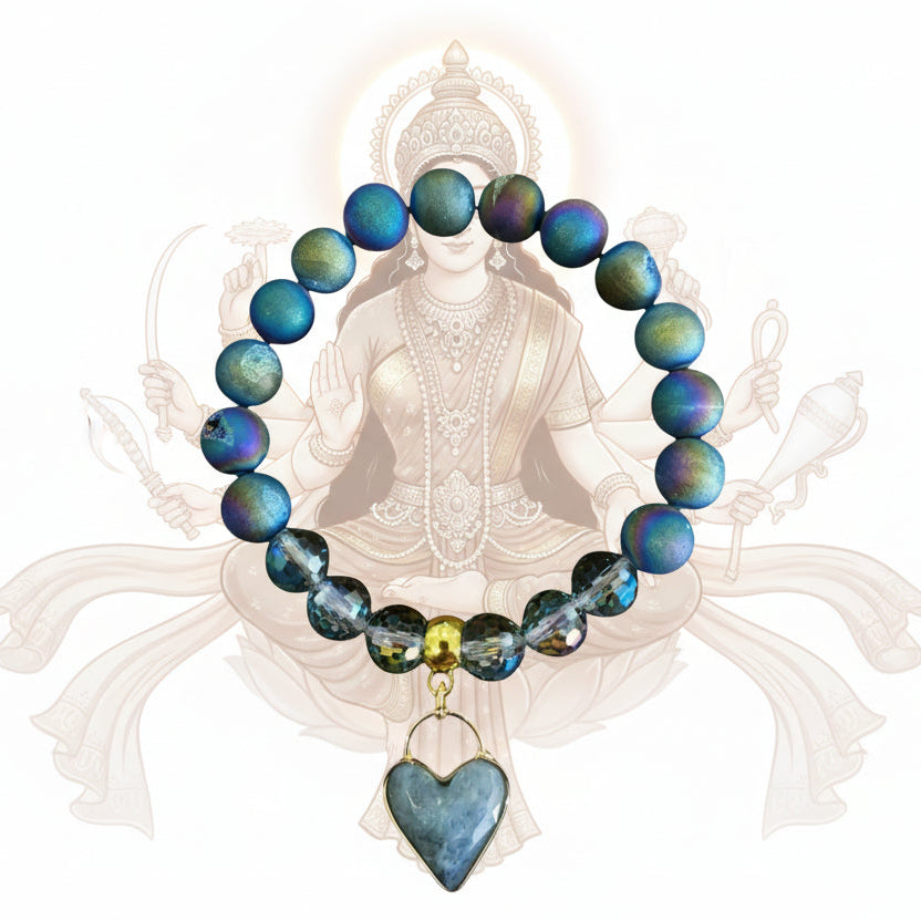 Druzy Quartz Stone bracelet for clarity and energy