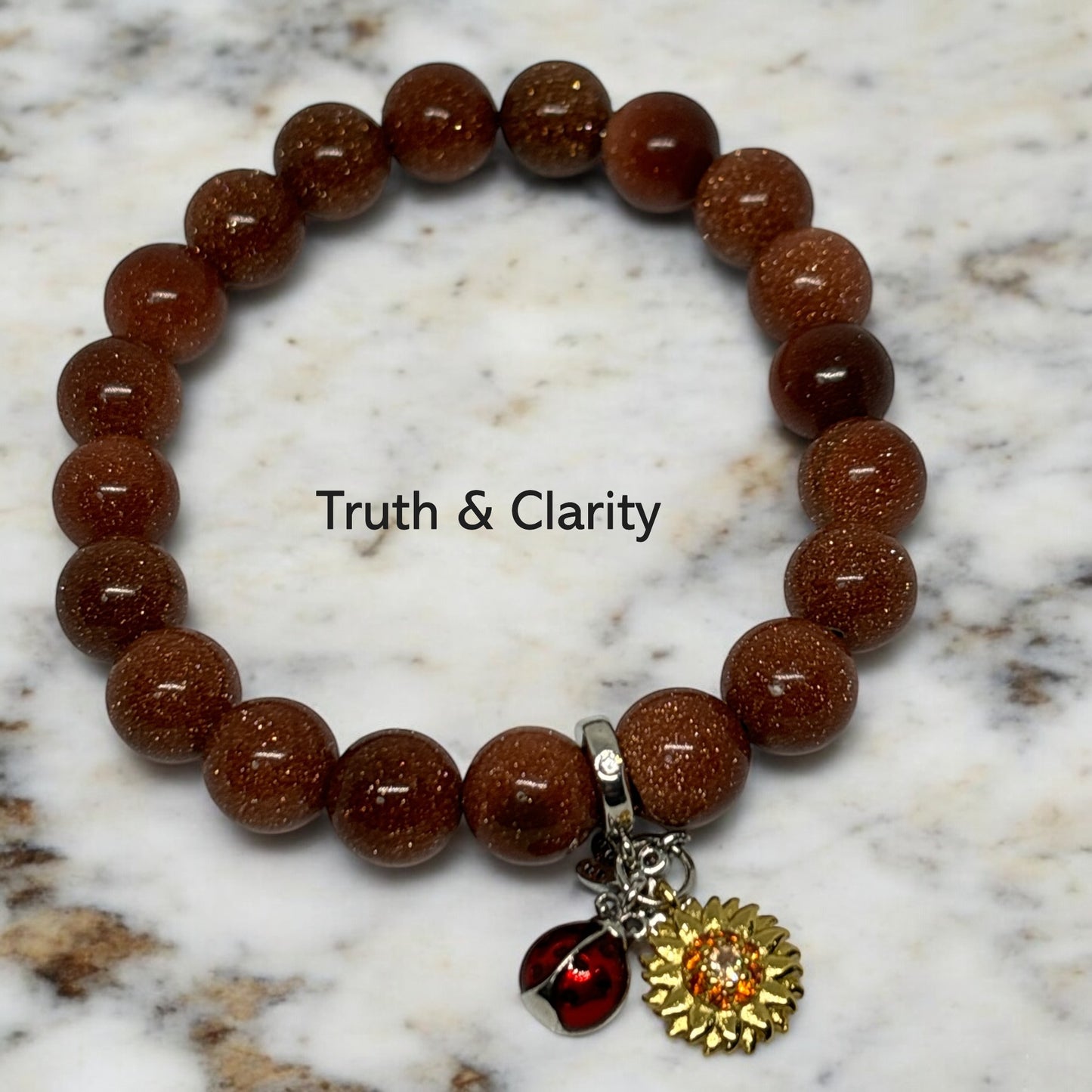 Silver-plated charm featuring an Enamel Sunflower, Dragonfly, and Ladybug