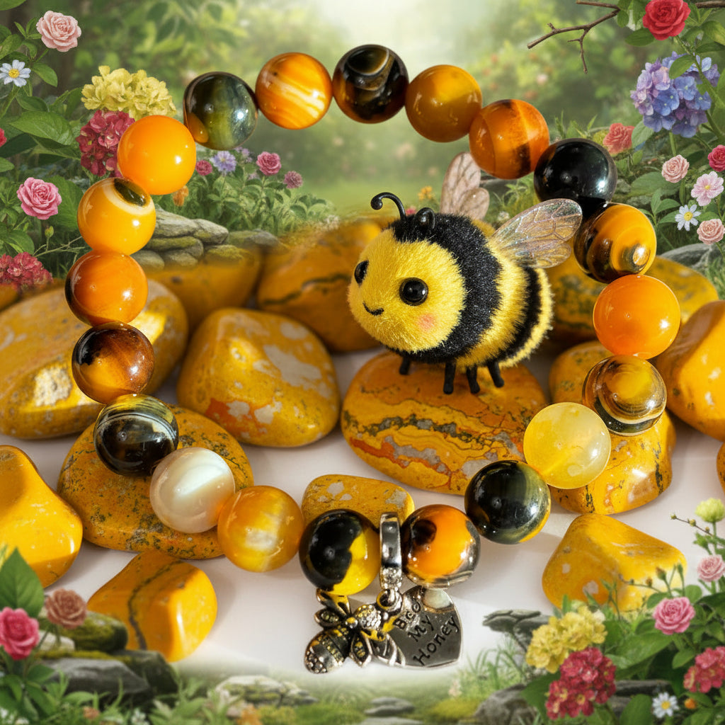 Bumblebee Jasper Bracelet for courage and optimism