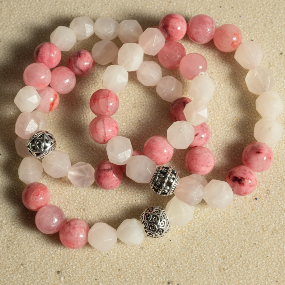 Red Persian Agate Stone Bracelet for compassion and self-love
