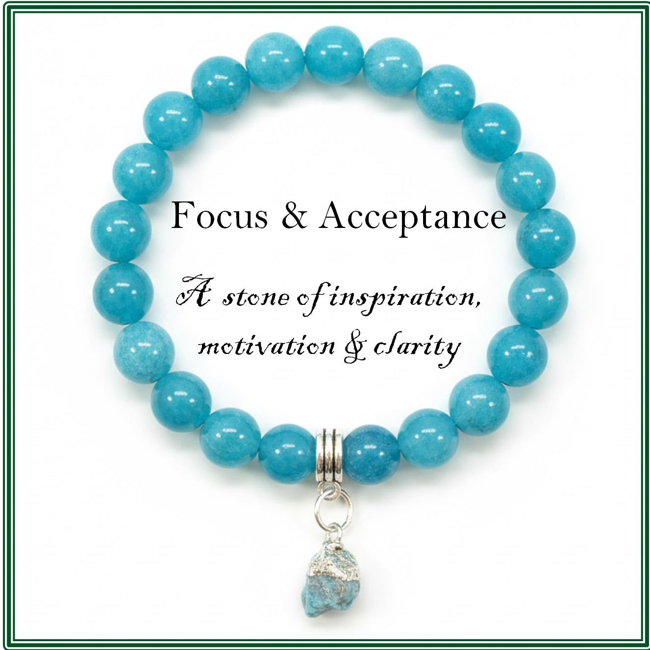 Apatite stone bracelet for focus and acceptance