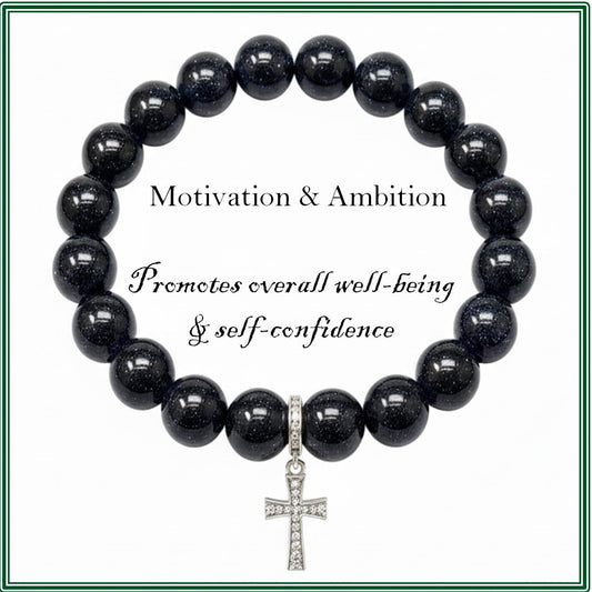 Blue Sandstone Bracelet for motivation and ambition