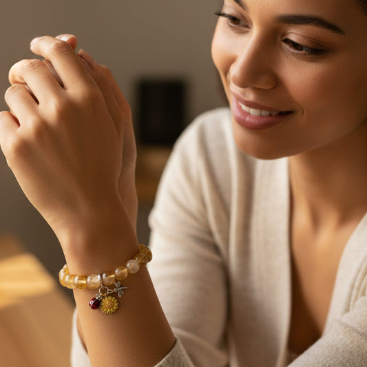 Citrine Stone bracelet for prosperity and success