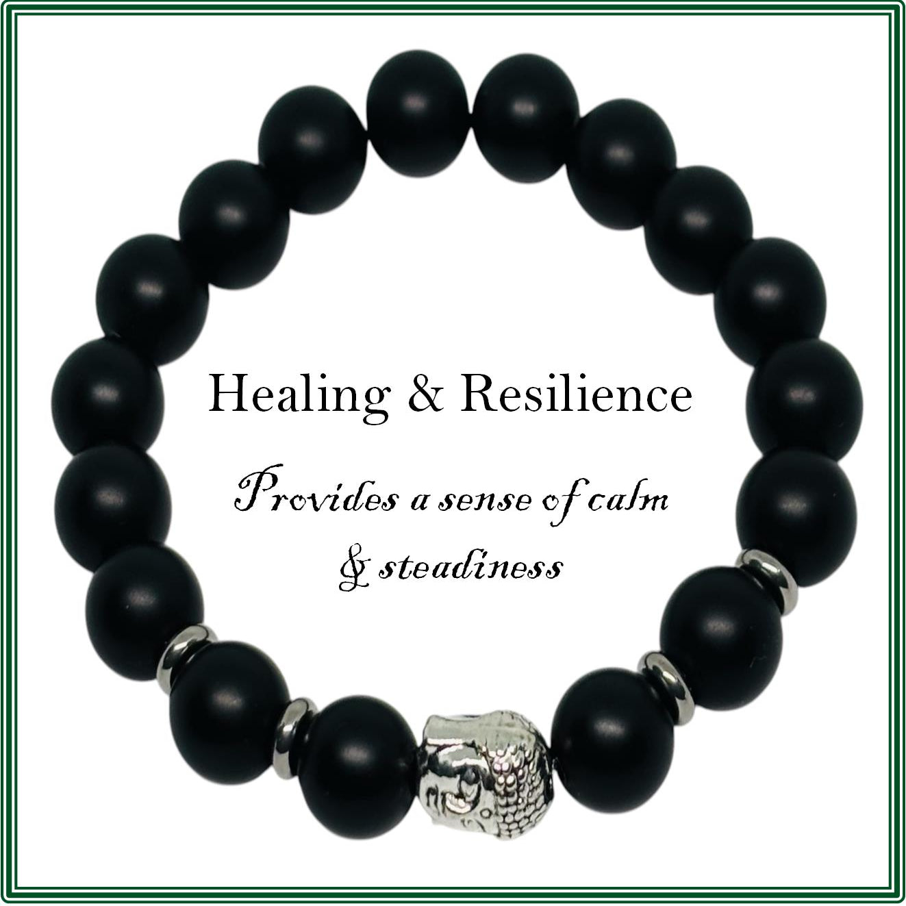 Black Onyx stone Bracelet for resilience and healing
