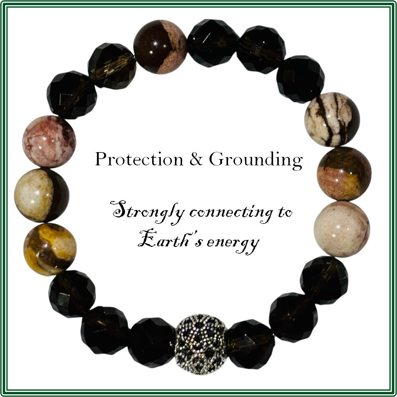 Australian Jasper stone bracelet for protection and grounding
