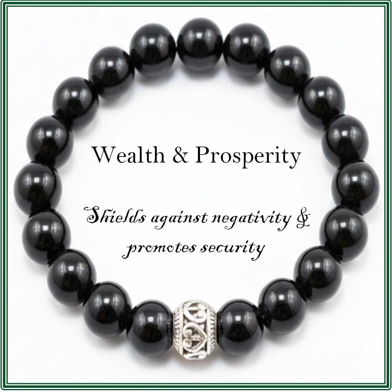 Golden Obsidian Stone bracelet for prosperity and wealth