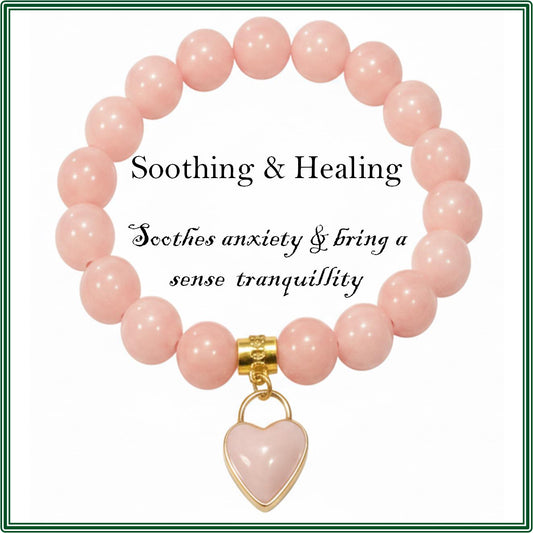 Pink Opal and Rose Quartz bracelet of soothing and healing