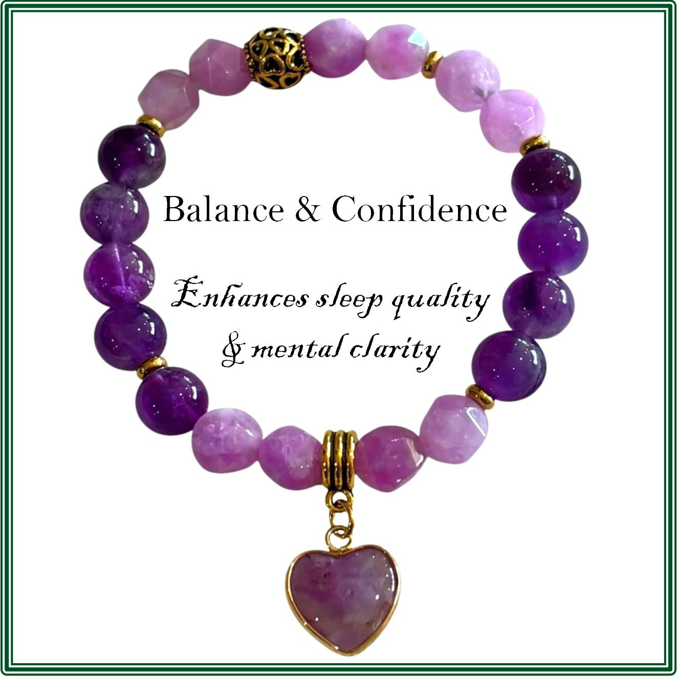 Amethyst stone bracelet for balance and confidence