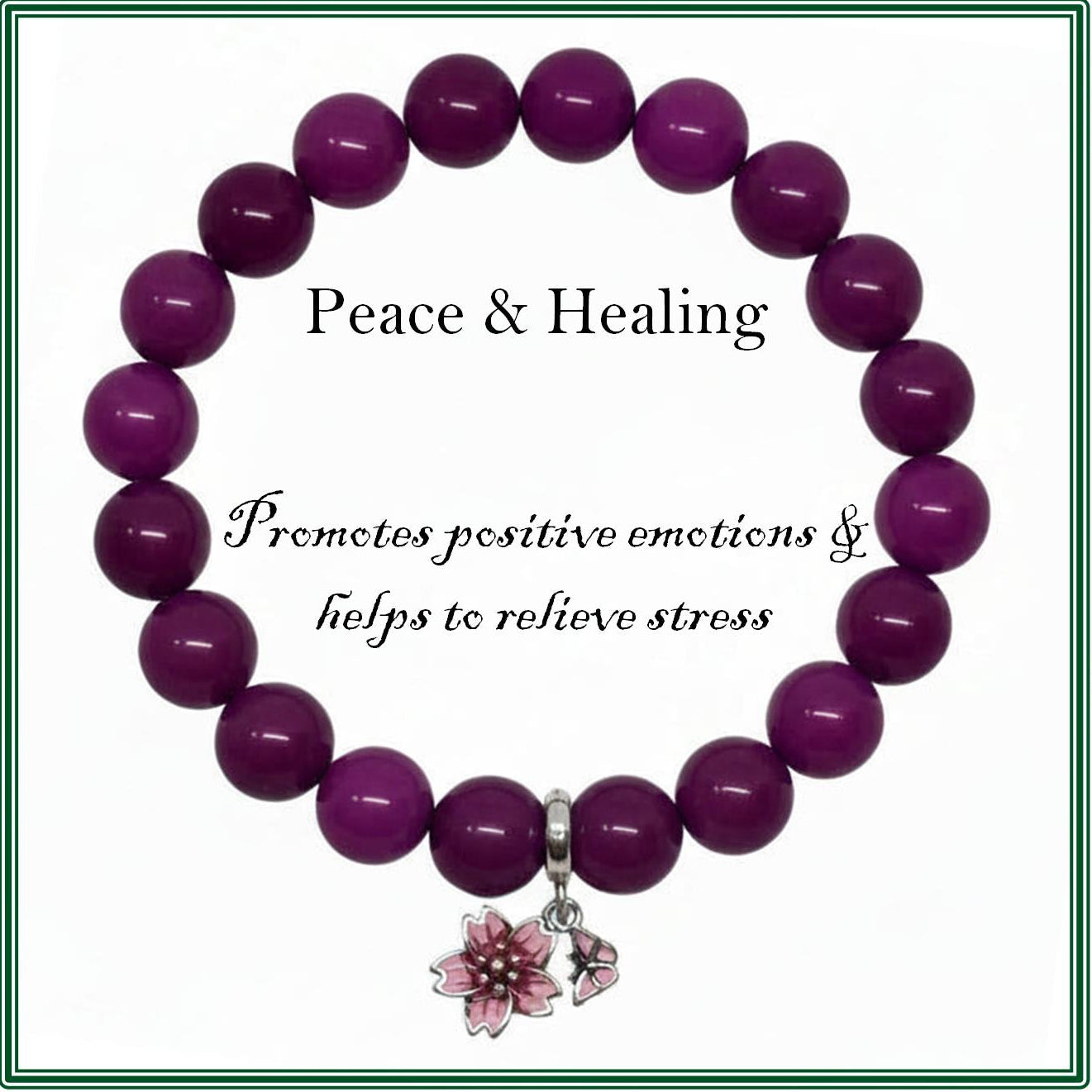 Pink Sugilite Stone bracelet for peace and healing