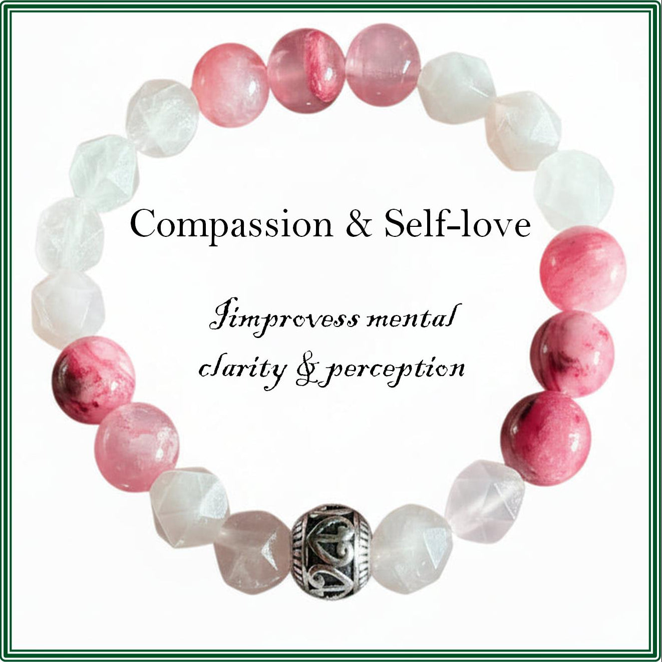 Red Persian Agate Stone Bracelet for compassion and self-love