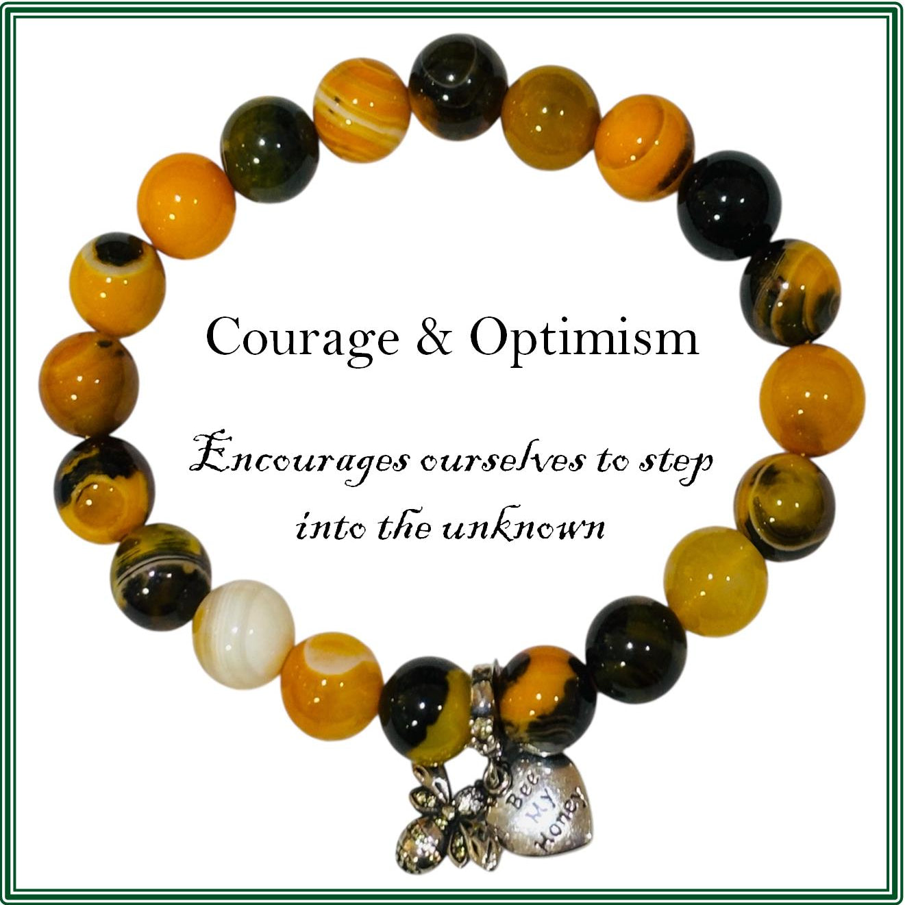 Bumblebee Jasper Bracelet for courage and optimism