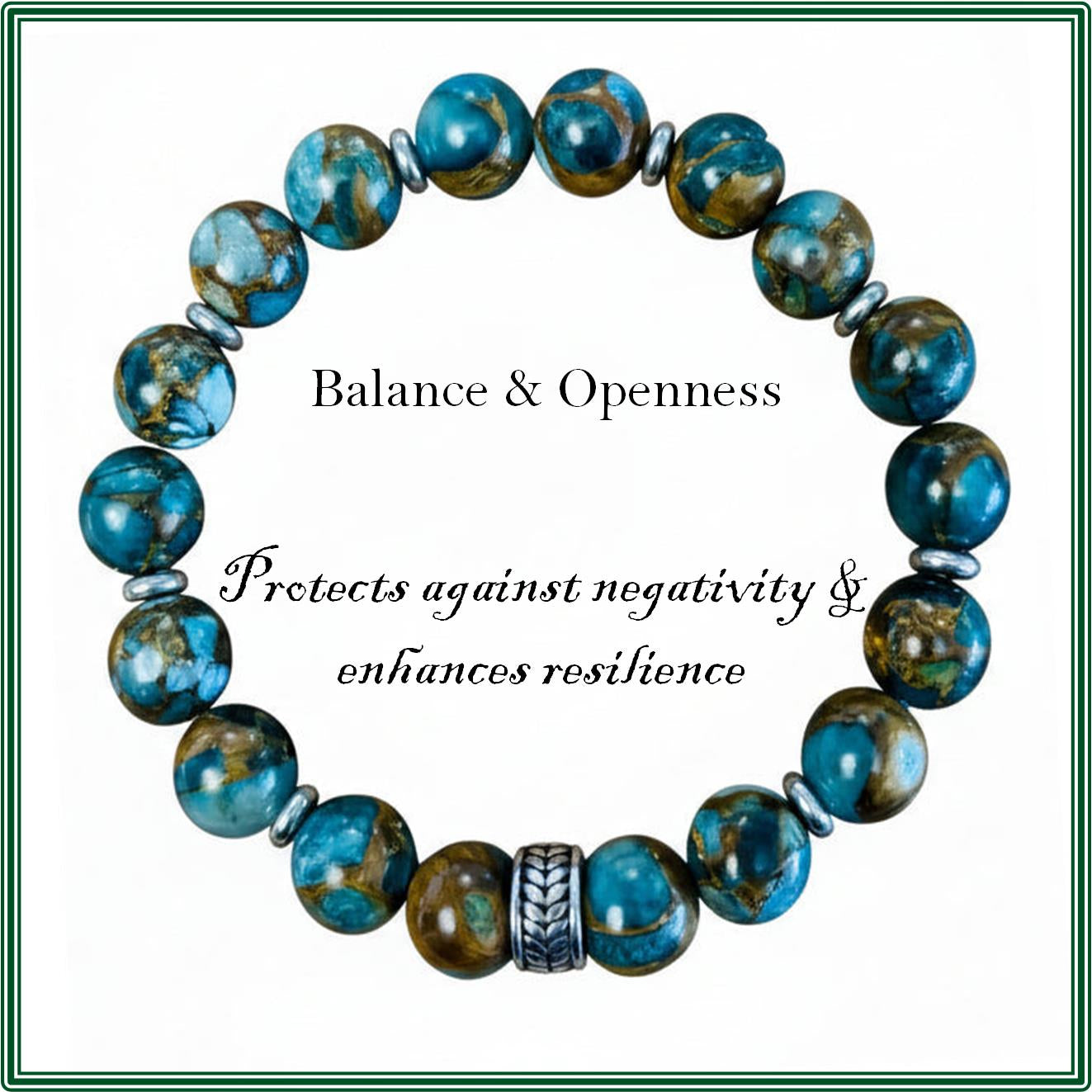 Turquoise Stone bracelet for balance and openness