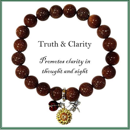 Gold Sandstone bracelet for truth and clarity
