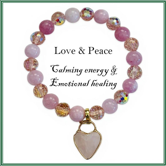 Bracelet of stones for love and peaceCharm