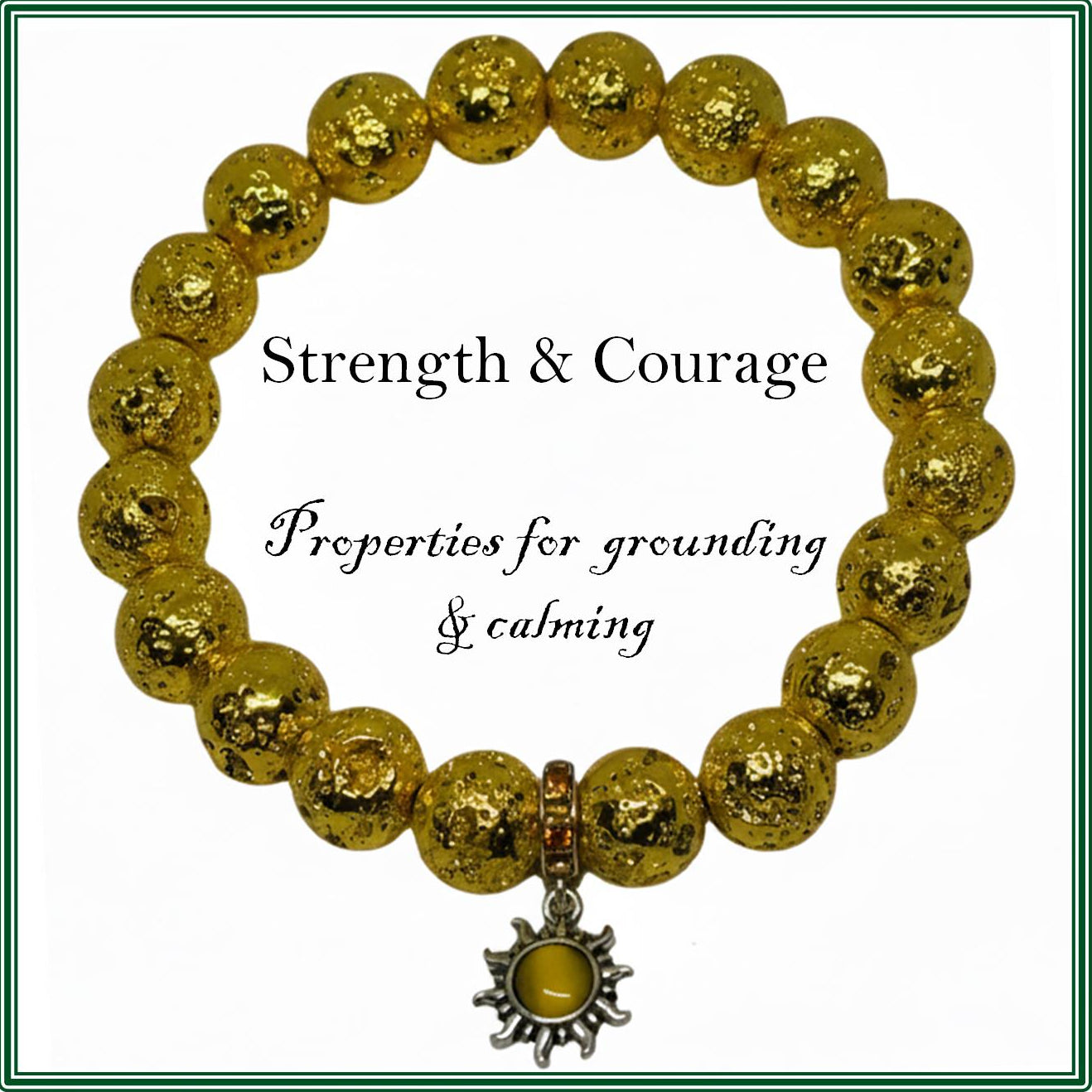 Lava Rock Stone bracelet for strength and courage
