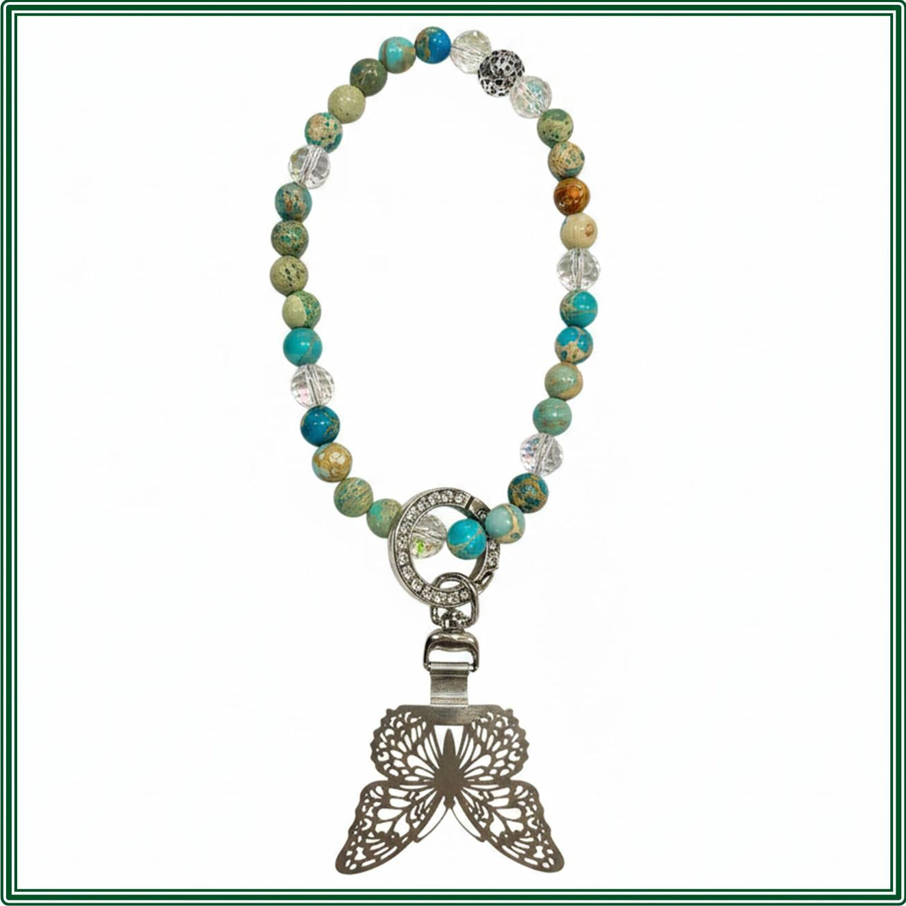 Phone Strap of Imperial Blue Jasper