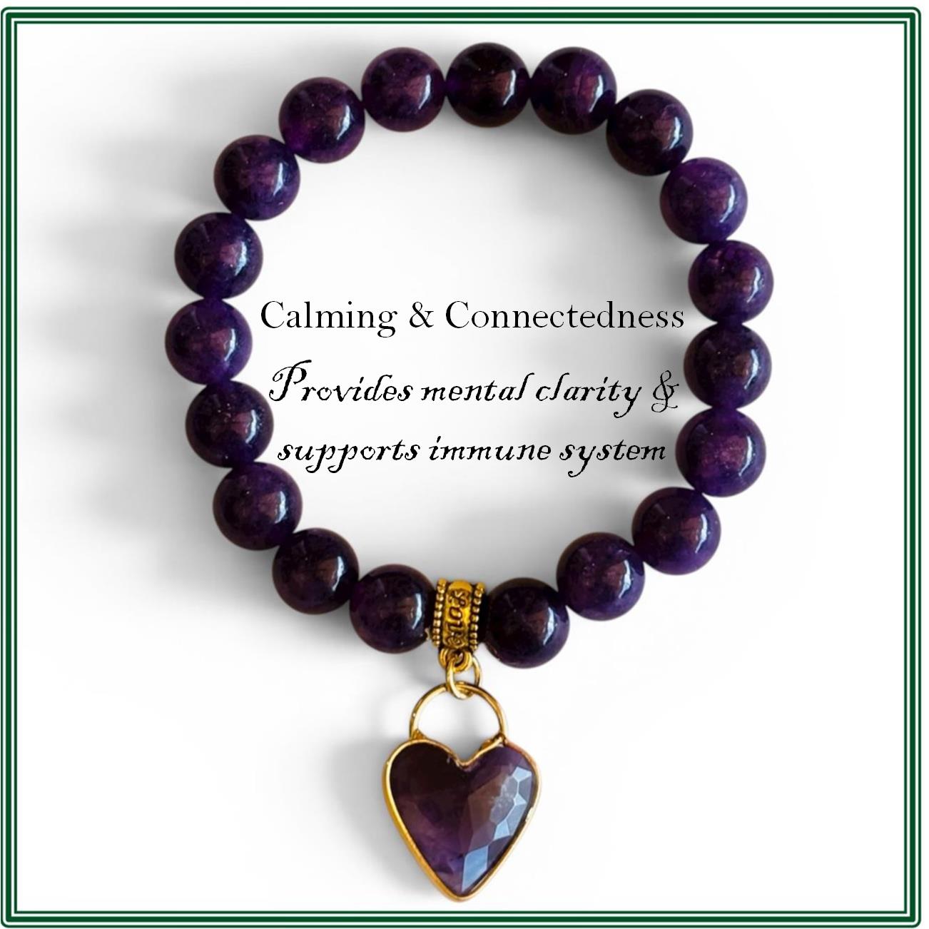 Amethyst Stone Bracelet for calming and connectedness
