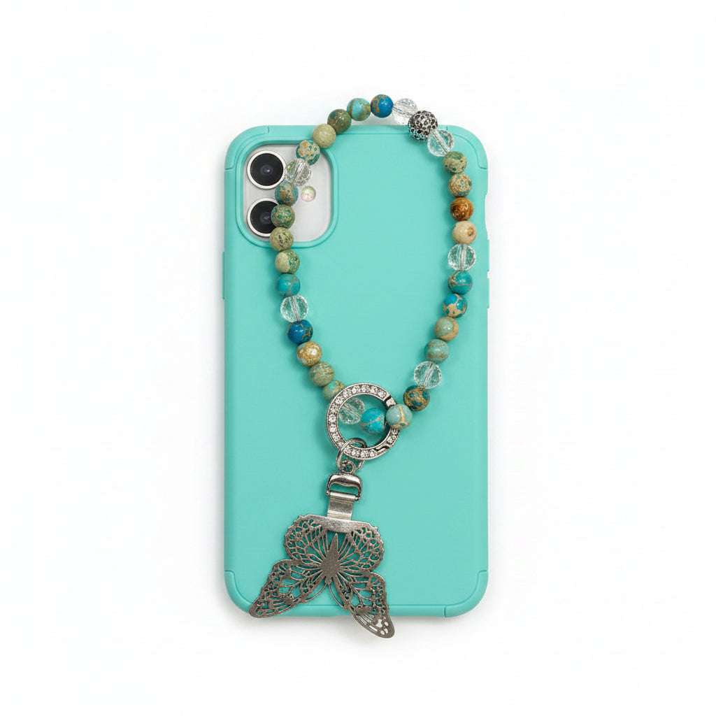 Phone Strap of Imperial Blue Jasper