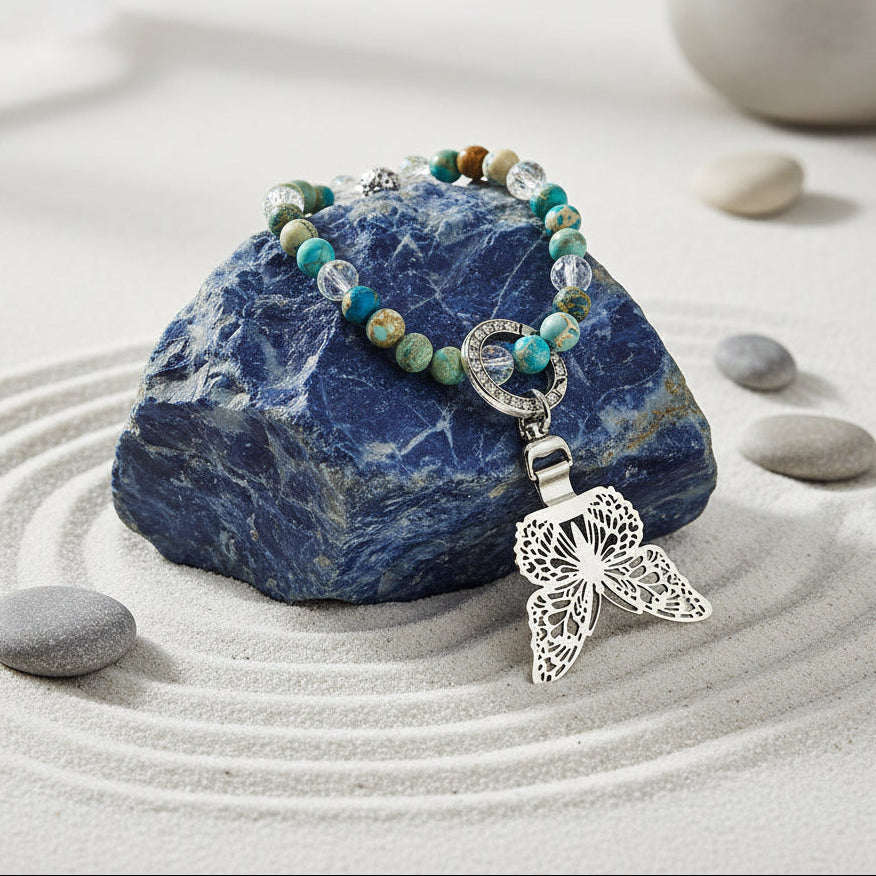 Phone Strap of Imperial Blue Jasper