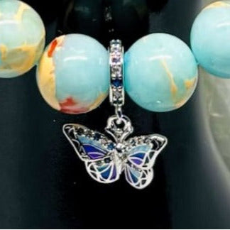 Imperial Blue Jasper Stone bracelet for protection and stability