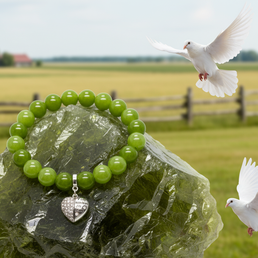 Peridot Stone bracelet for balance and peace