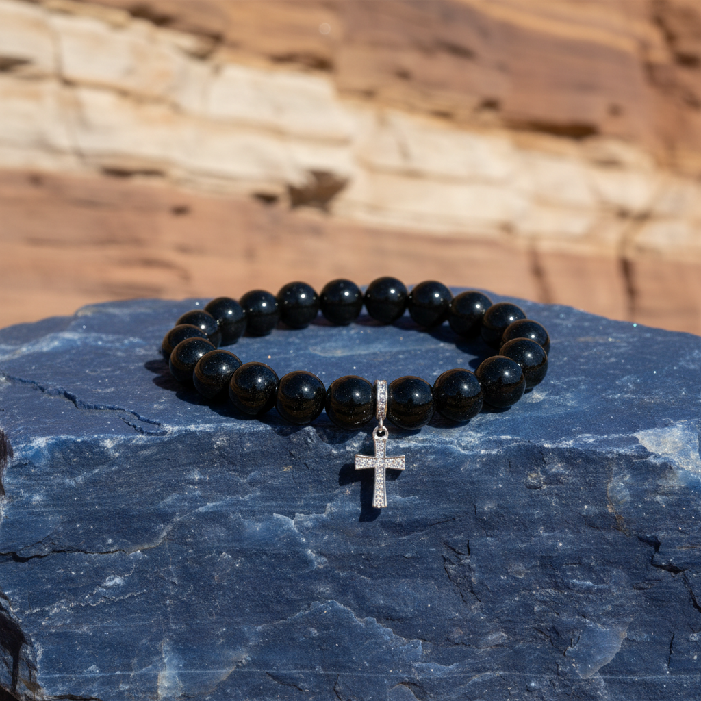 Blue Sandstone Bracelet for motivation and ambition
