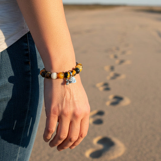 Bumblebee Jasper Bracelet for courage and optimism