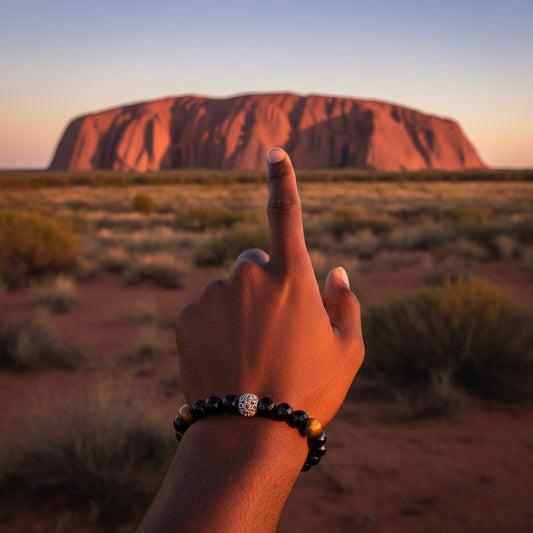 Australian Jasper stone bracelet for protection and grounding
