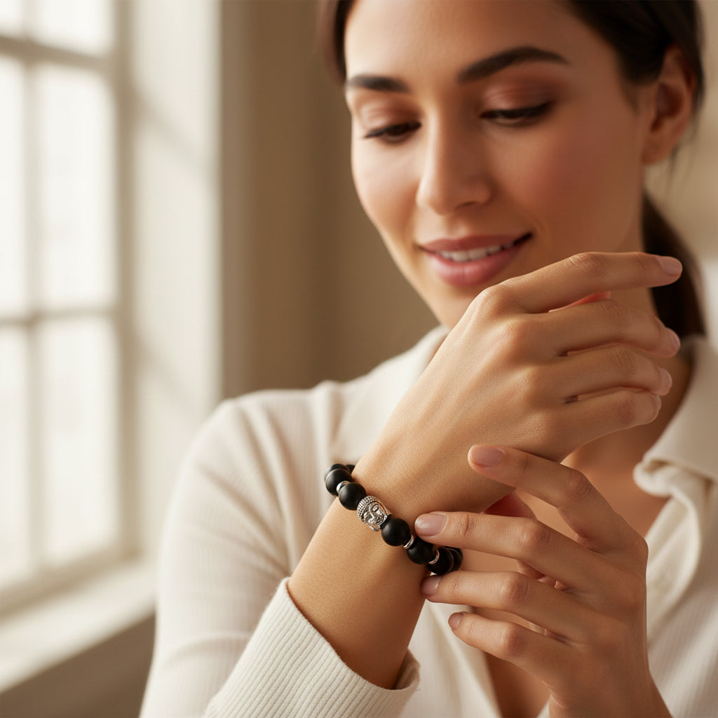 Black Onyx stone Bracelet for resilience and healing