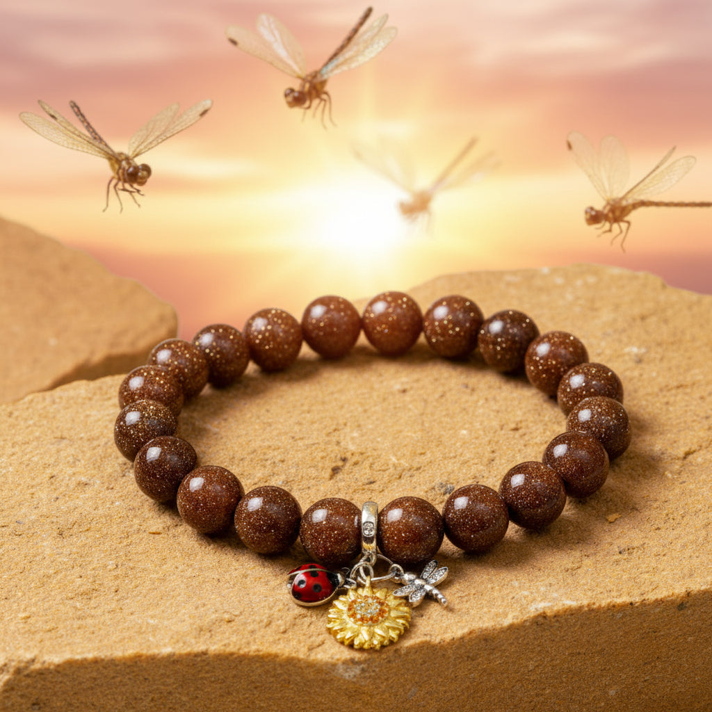Gold Sandstone bracelet for truth and clarity
