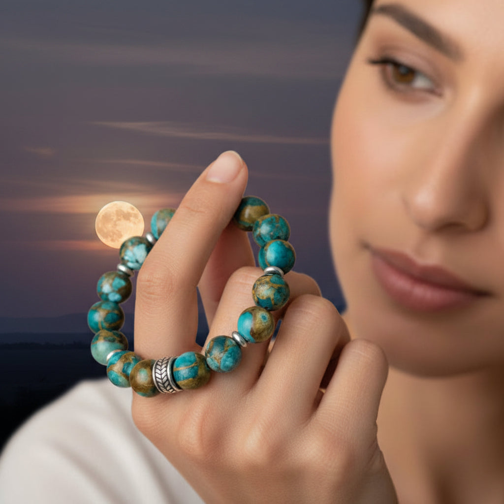 Turquoise Stone bracelet for balance and openness