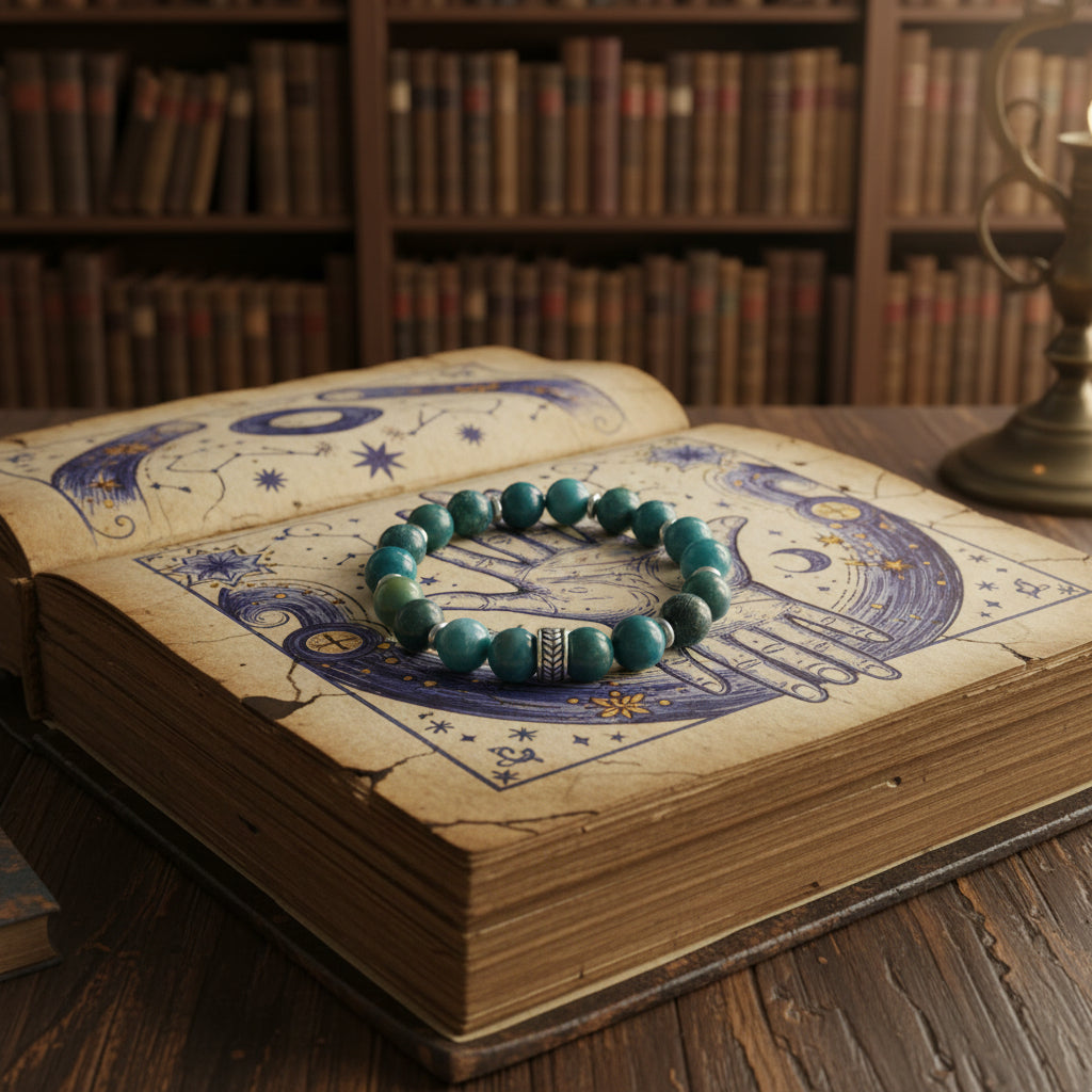 Green Moss Agate Stone bracelet for balance and intuition