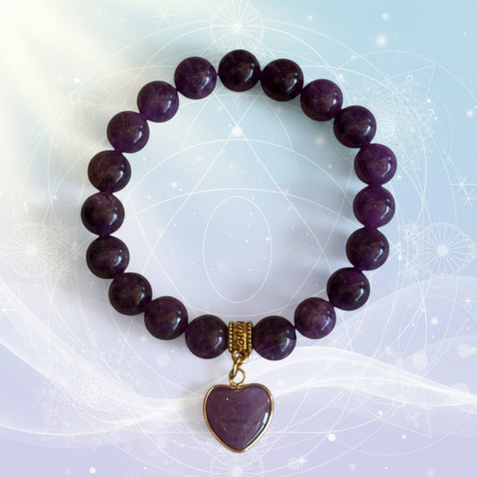 Amethyst Stone bracelet for calming and connectedness