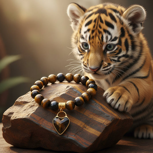 Brown tigers eye bracelet for strength and stability
