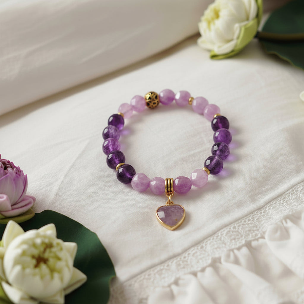 Amethyst stone bracelet for balance and confidence