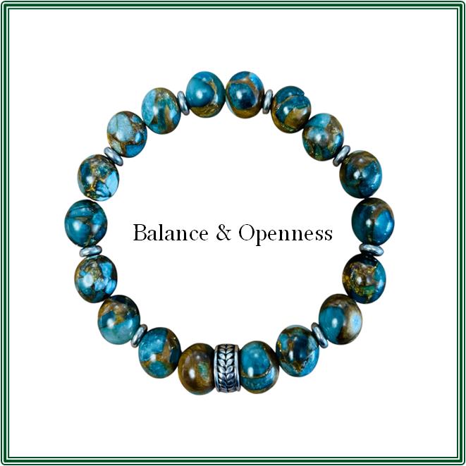 Turquoise Crystal Bracelet with silver findings